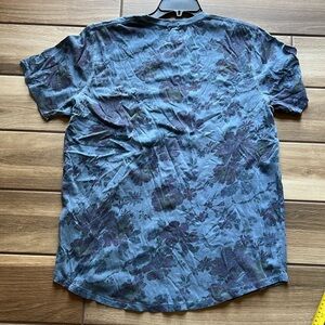 NWT Abercrombie & Fitch Mens Tye Dye Blue Floral Shirt XL